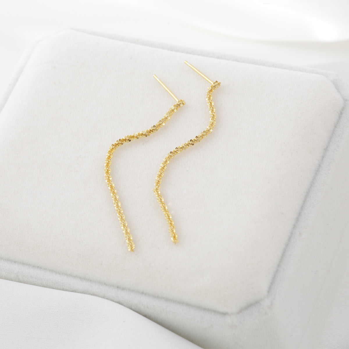 Sparkle Chain Drop Earrings (Pair)